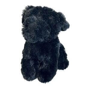 Chrisha Playful Plush 11" Black Dog Stuffed Animal 2004 Poseable Ears